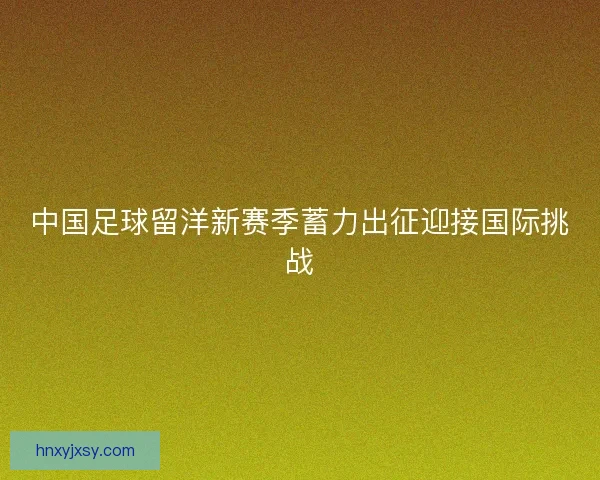 中国足球留洋新赛季蓄力出征迎接国际挑战