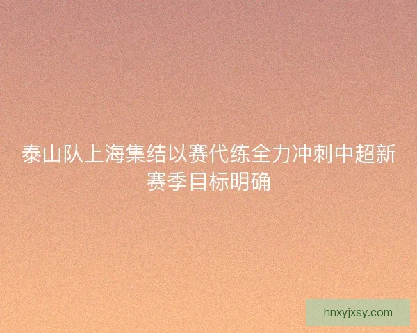 泰山队上海集结以赛代练全力冲刺中超新赛季目标明确